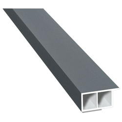 Kammerprofil 30x15mm SK Lg. 6,00m foliert, mit Nase 70 1205-083 Basaltgrau Glatt Produktbild