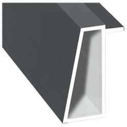 Kammerprofil 16x35mm Lg. 6,00m foliert 70 1205-083 Basaltgrau Glatt Produktbild