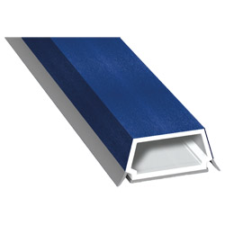 Trapez-Sprosse 27mm SK Lg. 6,00m foliert, mit zwei schwarzen Weichlippen 50 0205-167 Ultramarinblau Produktbild