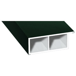 Kammerprofil 40x15mm Lg. 6,00m foliert, mit Nase 61 2505-167 Dunkelgrün Produktbild