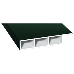 Kammerprofil 80x15mm Lg. 6,00m foliert, mit Nase 61 2505-167 Dunkelgrün Produktbild