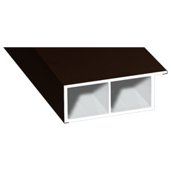 Kammerprofil 40x15mm Lg. 6,00m foliert, mit Nase 88 7505-167 Schokobraun Produktbild