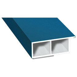 Kammerprofil 40x15mm SK Lg. 6,00m foliert, mit Nase 50 0705-167 Brillantblau Produktbild