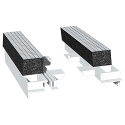 Adapter 140 mm Weiß, mit 20 mm Flex-Schaum, VE: 50 Paar Produktbild