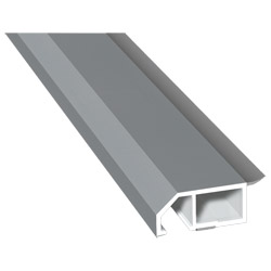Anschluß-Profil 40mm WL SK Lg. 6,00m foliert, klipsbar, WL Schwarz 71 5505-083 Silbergrau Glatt Produktbild