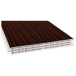 Nut- u. Federprofil 200x24mm Lg. 6,00m foliert, GK Cremeweiß 206 5021-167 Sapeli Produktbild