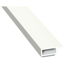 Kammerprofil 20x7 mm SK Lg. 6,00 m foliert mit Nase 456 5053 Altweiß Produktbild