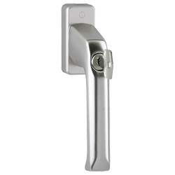HOPPE Fenstergriff LONDON abschließbar Alu 90° mit Logo - 100 Nm ohne Schrauben Produktbild