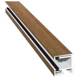 Rollladenführung 30x32mm Lg. 6,00m foliert, mit zwei schwarzen Bürsten GK Braun 321 4007-195 Rustic Cherry Produktbild