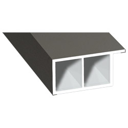 Kammerprofil 30x15mm Lg. 6,00m foliert, mit Nase 70 3905-167 Quarzgrau Produktbild