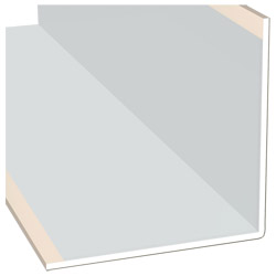 Winkelprofil 100x100x3mm Lg. 6,00m Außen foliert 456 5054 Cremeweiß Cool Color Produktbild
