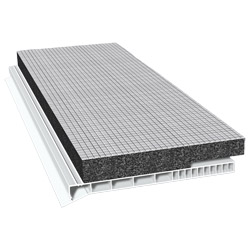 Rollladenkastendeckel 140mm Lg. 6,00m Weiß, mit 20mm Flex-Schaum 12mm versetzt von vorneVE: 18m Produktbild