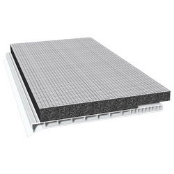 Rollladenkastendeckel 195mm Lg. 6,00m Weiß, mit 20mm Flex-Schaum 12mm versetzt von vorneVE: 18m Produktbild