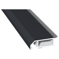 Anschluß-Profil 50mm WL SK Lg. 6,00m foliert, klipsbar, WL Schwarz701505-083 Schiefergrau Glatt Produktbild