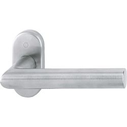 E1400F/55 Halbgarnitur/F69 Edelstahl matt/10mm/HOPPE-Logo Produktbild