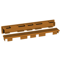 Endkappe für Hohlkammerprofil 150x20mm Braun, VE: 50 Stück durchgefärbt passend zu Golden Oak Produktbild
