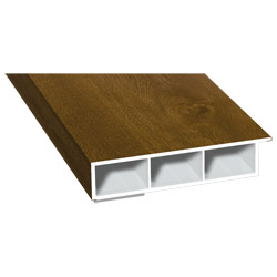 Kammerprofil 80x15mm SK Lg. 6,00m foliert, mit Nase 217 8001-167 Golden Oak Produktbild