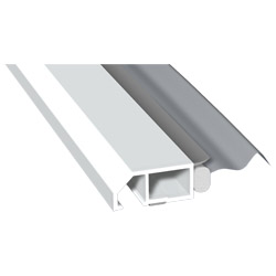 Anschluß-Profil 40mm WL SK Lg. 6,00m klipsbar, WL Weiß, Weißmit Dichtband Außen, VE: 60m Produktbild
