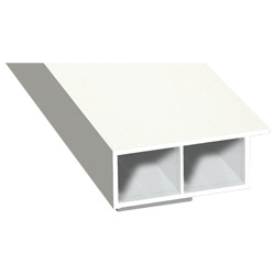 Kammerprofil 40x15mm SK Lg. 6,00m foliert, mit Nase 456 5053 Altweiß Produktbild