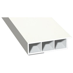 Kammerprofil 60x15mm SK Lg. 6,00m foliert, mit Nase 456 5053 Altweiß Produktbild