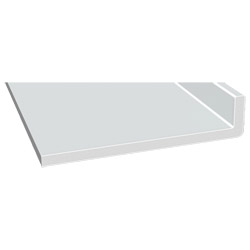 Schaumwinkelprofil 185x40x10mm Lg. 6,00m Weiß, PVC-Hartschaum, VE: 12m Produktbild