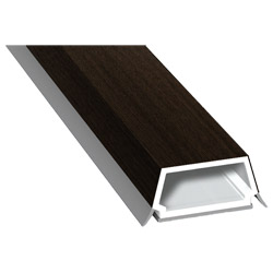 Trapez-Sprosse 27mm SK Lg. 6,00m foliert, mit zwei schwarzen Weichlippen 214 0005-167 Eiche Grau Produktbild