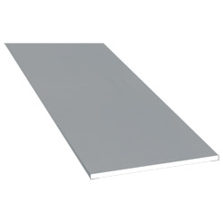 Flachprofil 80x3 mm Lg. 6,00 m foliert 71 5505-083 Silbergrau Glatt Produktbild