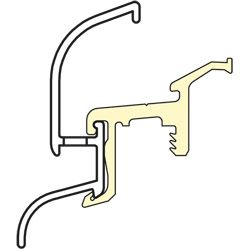 Regenschiene Elbe 29/21 F-TI Ral 9016 VE60 Produktbild