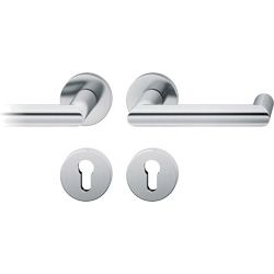 AGL3-Drückergarnitur 1016 links 8mm PZ Rundrosette Edelstahl fein matt Produktbild