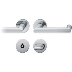 AGL3-Badgarnitur 1016 links 8mm R-WC 8mm Rundrosette Edelstahl fein matt Produktbild