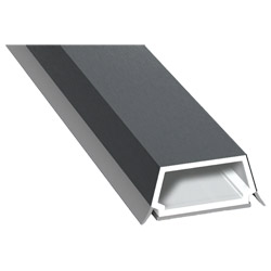 Trapez-Sprosse 27mm SK Lg. 6,00m foliert, mit zwei schwarzen Weichlippen 70 1205-167 Basaltgrau Produktbild