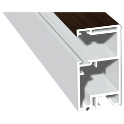 Rollladenführung 30x57mm Lg. 6,00m Rückseite foliert, ohne Bürste GK Braun 205 2089-167 Eiche Dunkel Produktbild