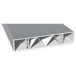Hohlkammerprofil 170x35mm Lg. 6,00m foliert 71 5505-167 Silbergrau Produktbild
