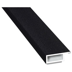 Kammerprofil 20x7 mm SK Lg. 6,00 m foliert mit Nase 70 2105-083 Schwarzgrau Glatt Produktbild