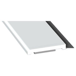 Flachprofil 22x3mm WL SK Lg. 6,00m Weiß, VE: 60m Produktbild