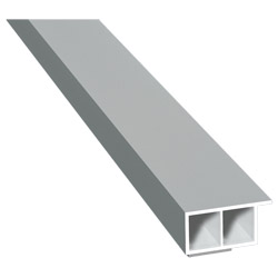 Kammerprofil 30x15mm SK Lg. 6,00m foliert, mit Nase 70 0405-083 Signalgrau Glatt Produktbild