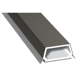 Trapez-Sprosse 27mm SK Lg. 6,00m foliert, mit zwei schwarzen Weichlippen 70 3905-167 Quarzgrau Produktbild