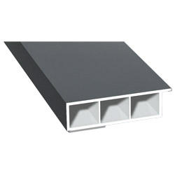 Kammerprofil 60x15mm SK Lg. 6,00m foliert, mit Nase 70 1205-167 Basaltgrau Produktbild