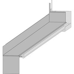 VFG400 90° EV1 silberfarbig - Aluminium-Verbinder inkl. Dichtset für Außenecke 90° zu VBH400 Produktbild