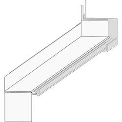 VFG400 90° RAL 9016 weiß - Aluminium-Verbinder inkl. Dichtset für Außenecke 90° zu VBH400 Produktbild
