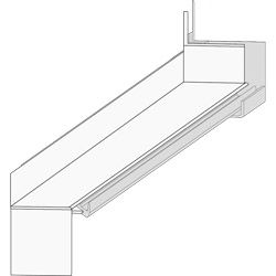 VFG400 90° RAL 9016 weiß - Aluminium-Verbinder inkl. Dichtset für Außenecke 90° zu VBH400 Produktbild