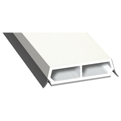 Trapez-Sprosse 38mm SK Lg. 6,00m foliert, mit zwei schwarzen Weichlippen 456 5053 Altweiß Produktbild