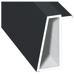 Kammerprofil 16x35 mm Lg. 6,00 m foliert 701505-167 Schiefergrau Produktbild