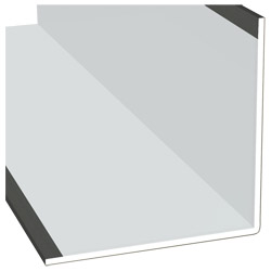 Winkelprofil 100x100x3mm Lg. 6,00m Außen foliert 436 1014 Alux DB 703 Produktbild