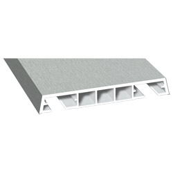 Verkleidungsprofil 85x12mm Lg. 6,00m foliert 436 1001 Metbrush Aluminium Produktbild