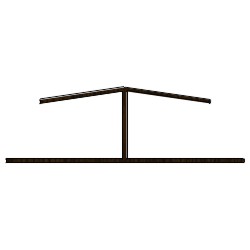 H-Profil 47x21mm Lg. 6,00m foliert 205 2089-167 Eiche Dunkel Produktbild