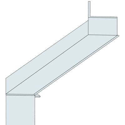VFG250 90° blank - Aluminium-Verbinder ohne Dichtset für Außenecke 90° zu VBH250 Produktbild