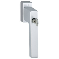 0737SVS/U947 /F1 Alu natur/N10A, mit Arretierung, alusilber/7mm/43mm vorst./Drehzyl. 2W153/HOPPE-Logo/90°/M5x50mm mit kurzem Zapfen Produktbild