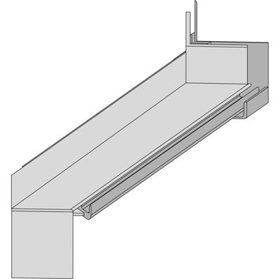 VFG250 90° EV1 silberfarbig - Aluminium-Verbinder mit Dichtset für Außenecke 90° zu VBH250 Produktbild