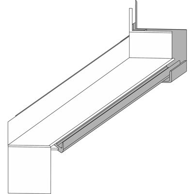 VFG250 90° RAL 9016 weiß - Aluminium-Verbinder mit Dichtset für Außenecke 90° zu VBH250 Produktbild